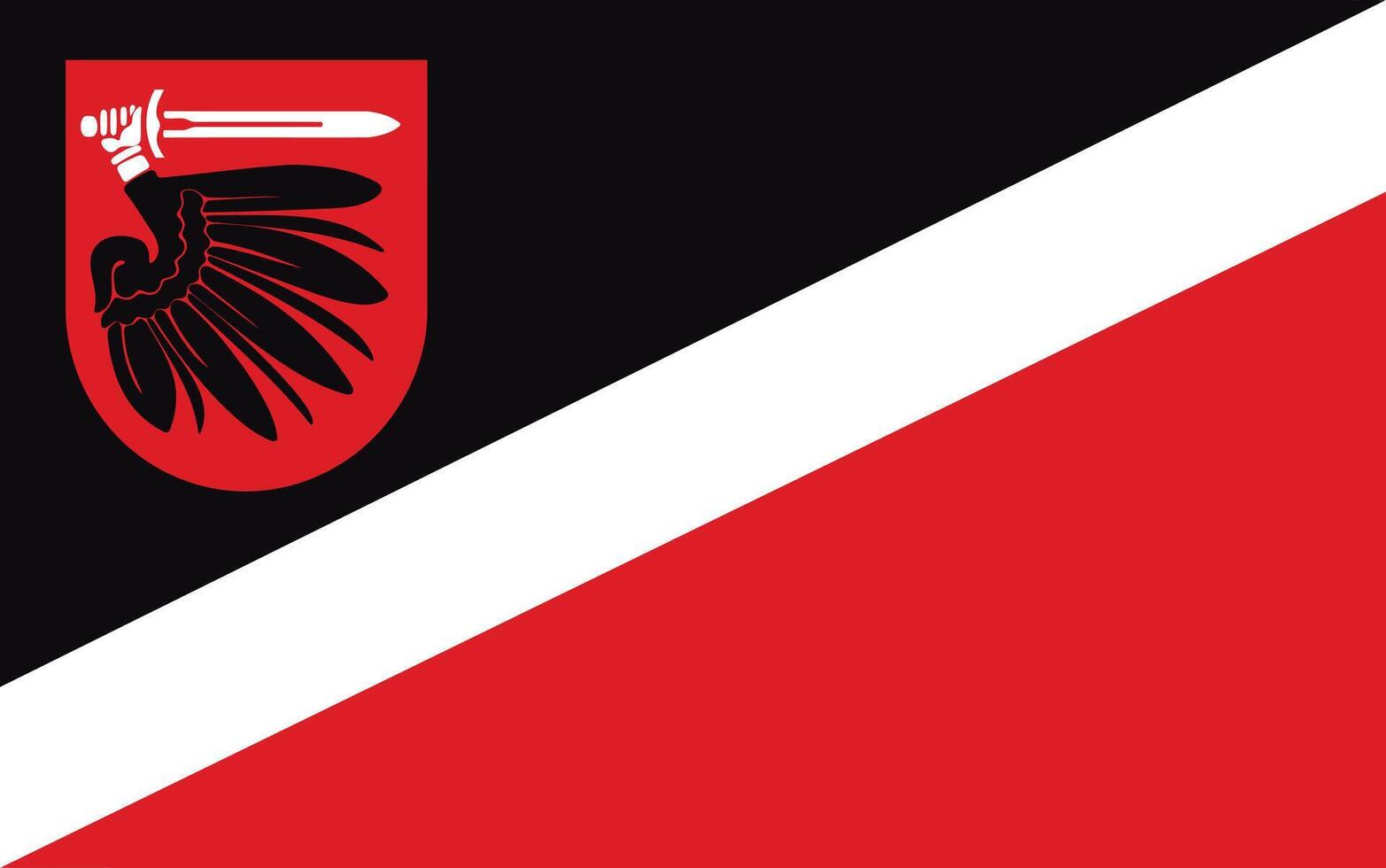 The of a Flag of Wombrzeg County vector