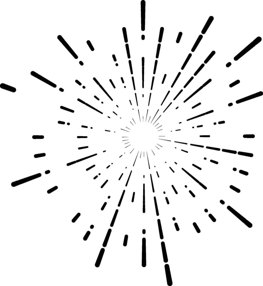 Simple fireworks on white background vector