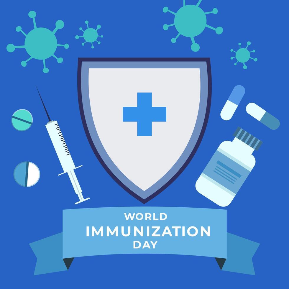 World immunization day vector