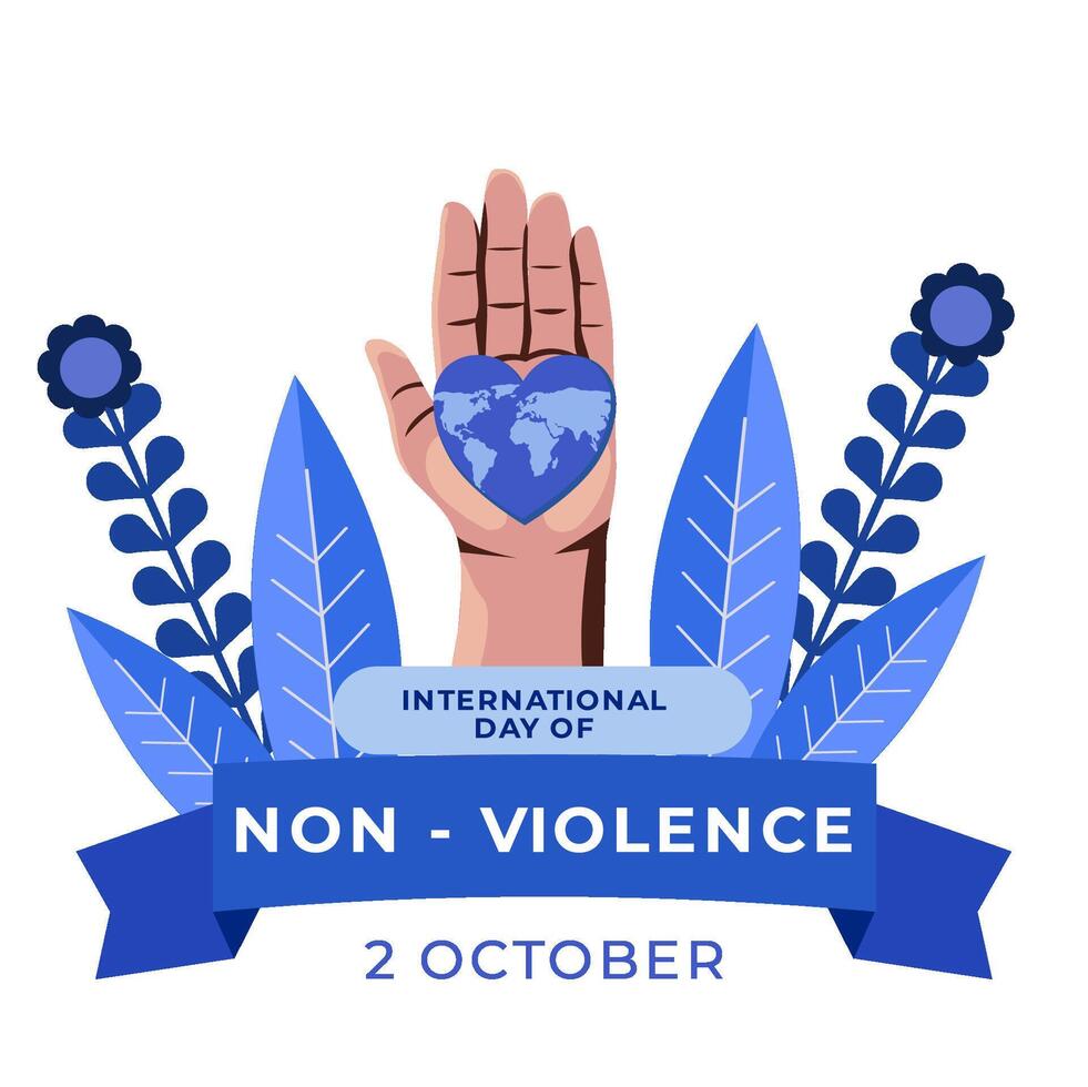 International day of non violence vector