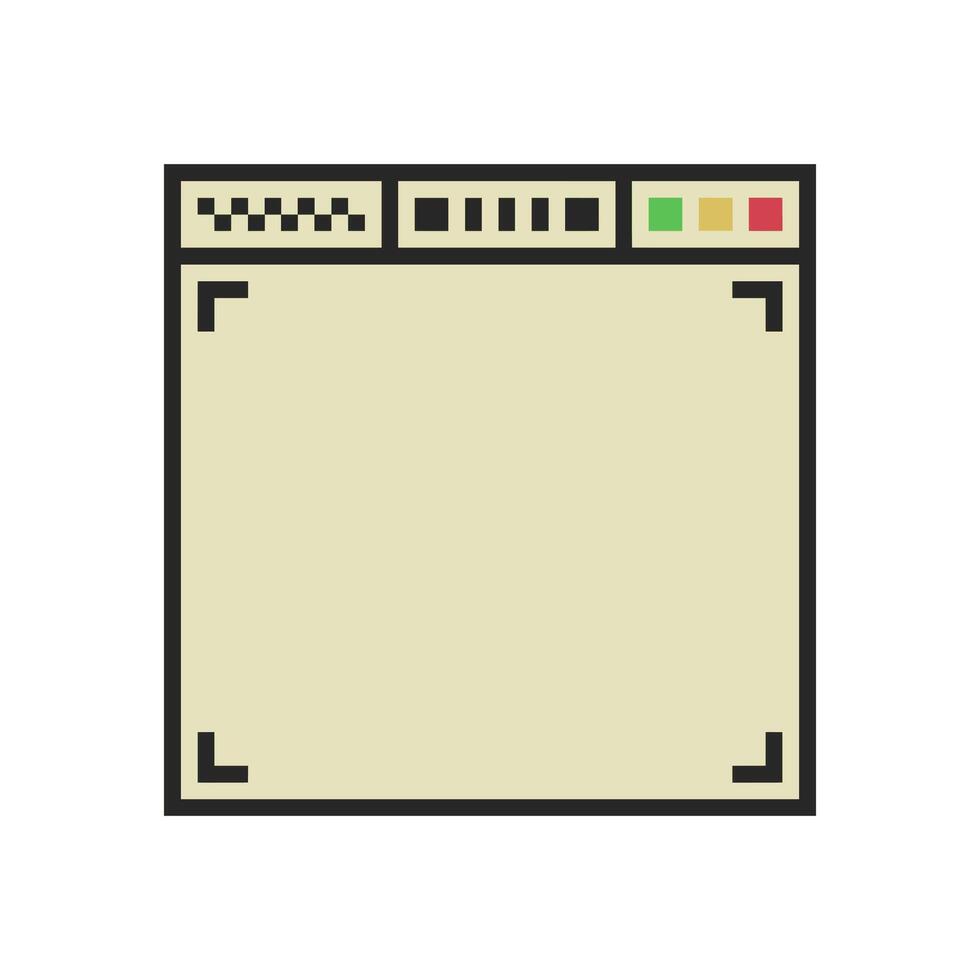 vintage pixelated border for windows vector