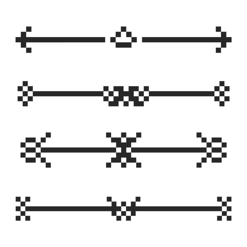 8-bit pixel style frame border vector