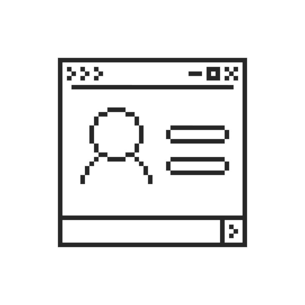 pixel border frame in retro UI style vector