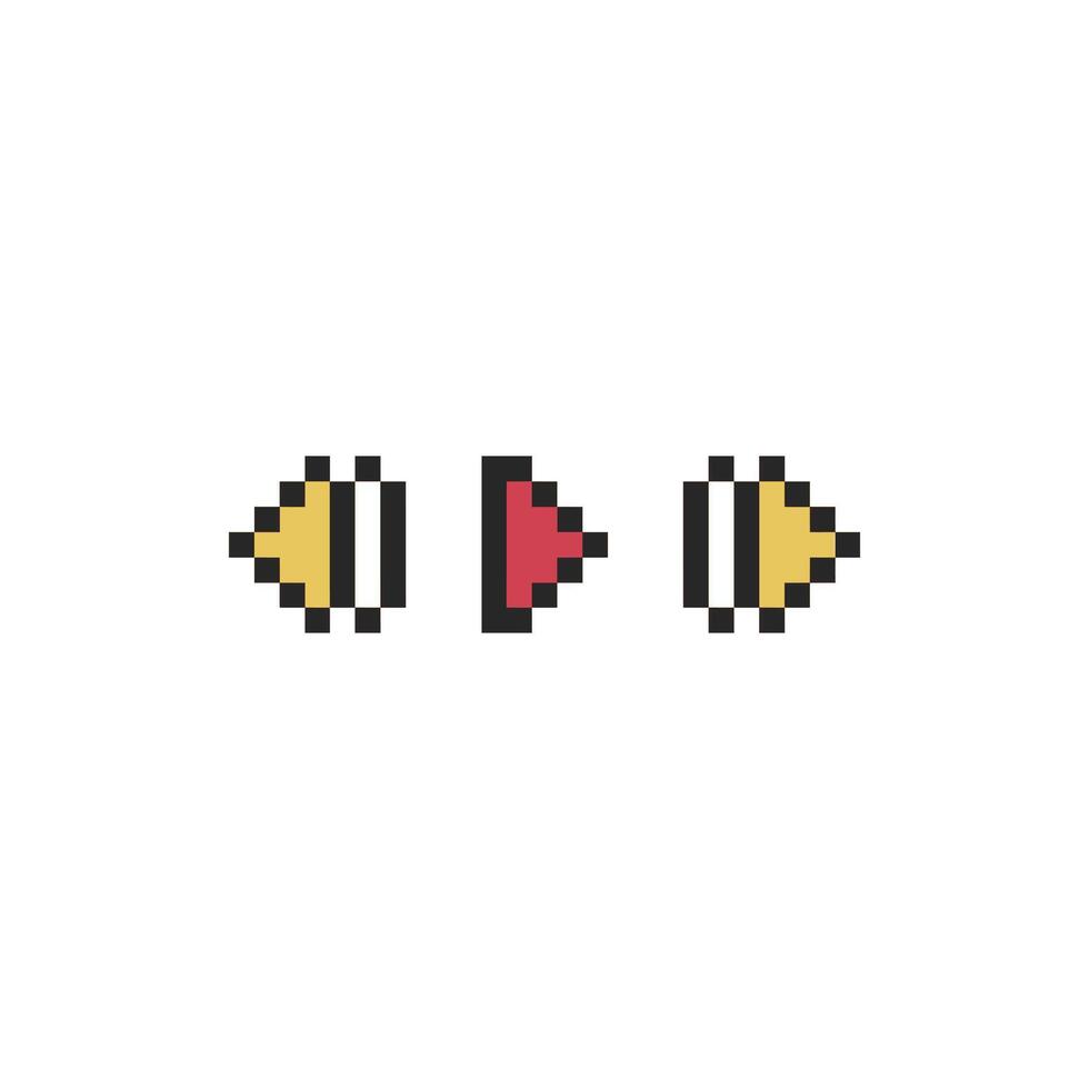 play arrow symbol pixel art vector