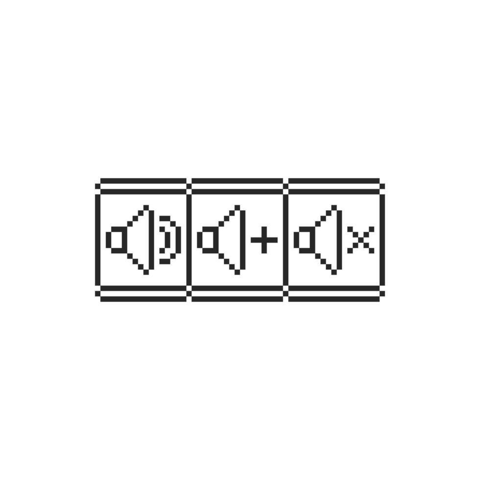 sound audio bundle symbol pixel art vector