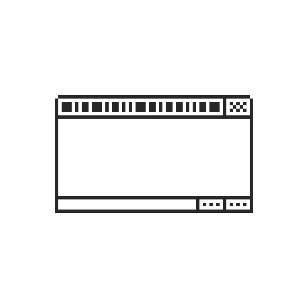 retro-inspired pixel window UI corners vector
