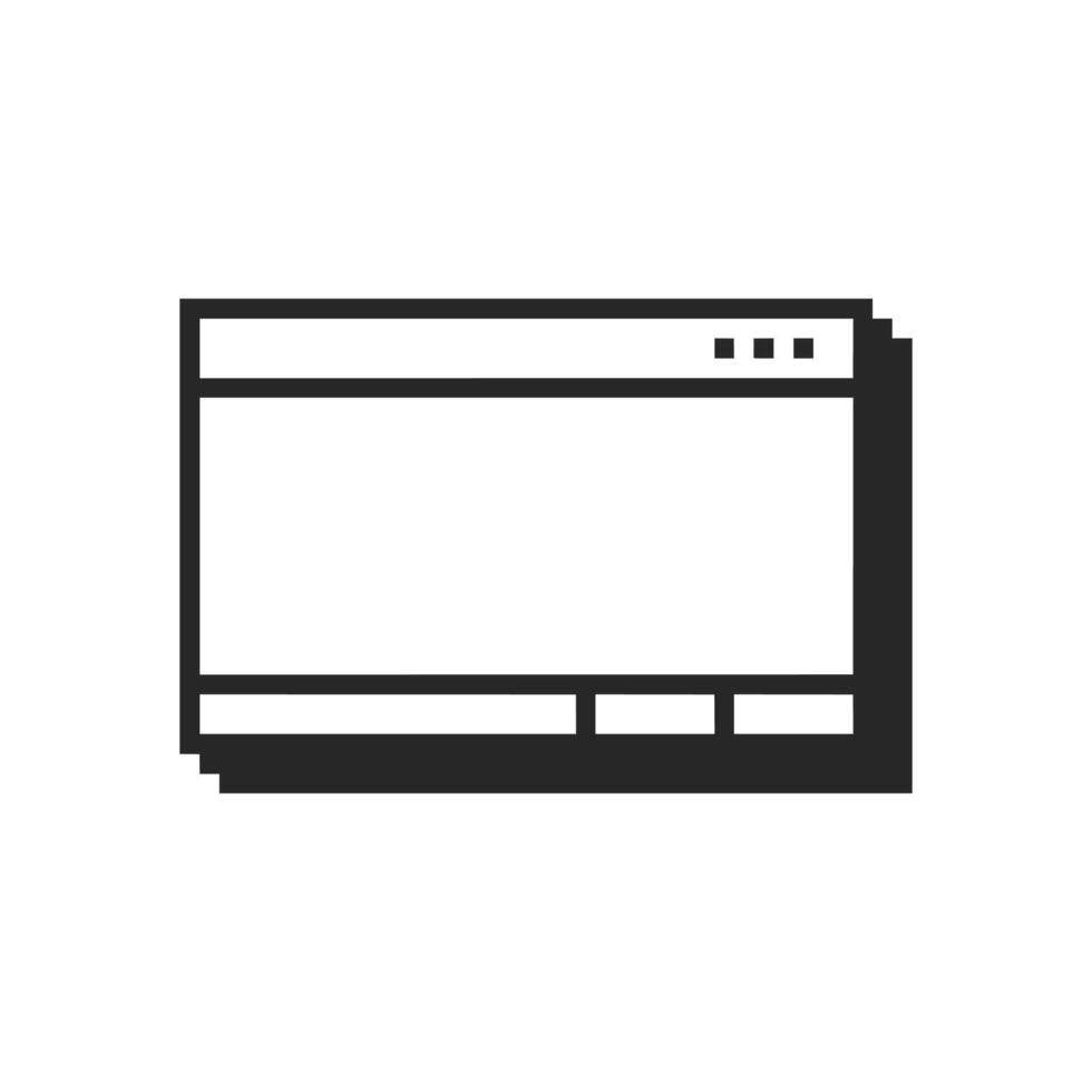 vintage UI corner pixelated border design vector