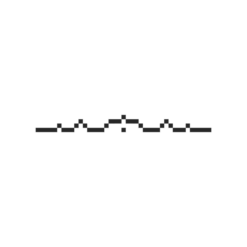 pixel-style retro frame outline vector