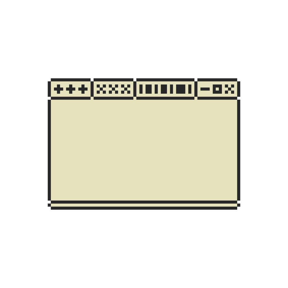 vintage UI pixel corner border vector