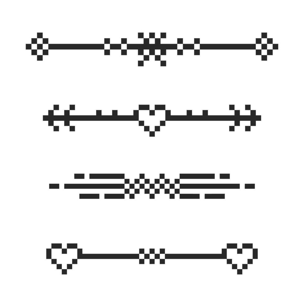 classic pixel retro frame border vector