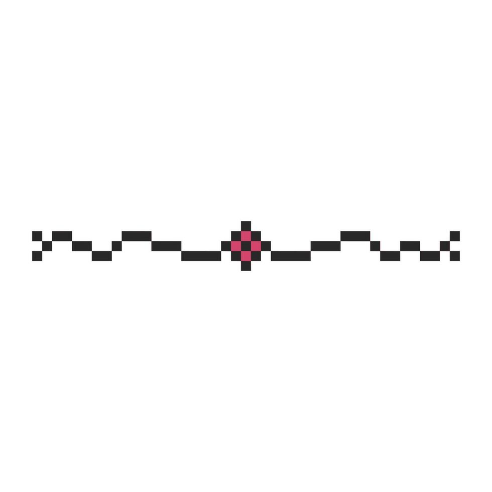 retro pixel art corner detailing vector