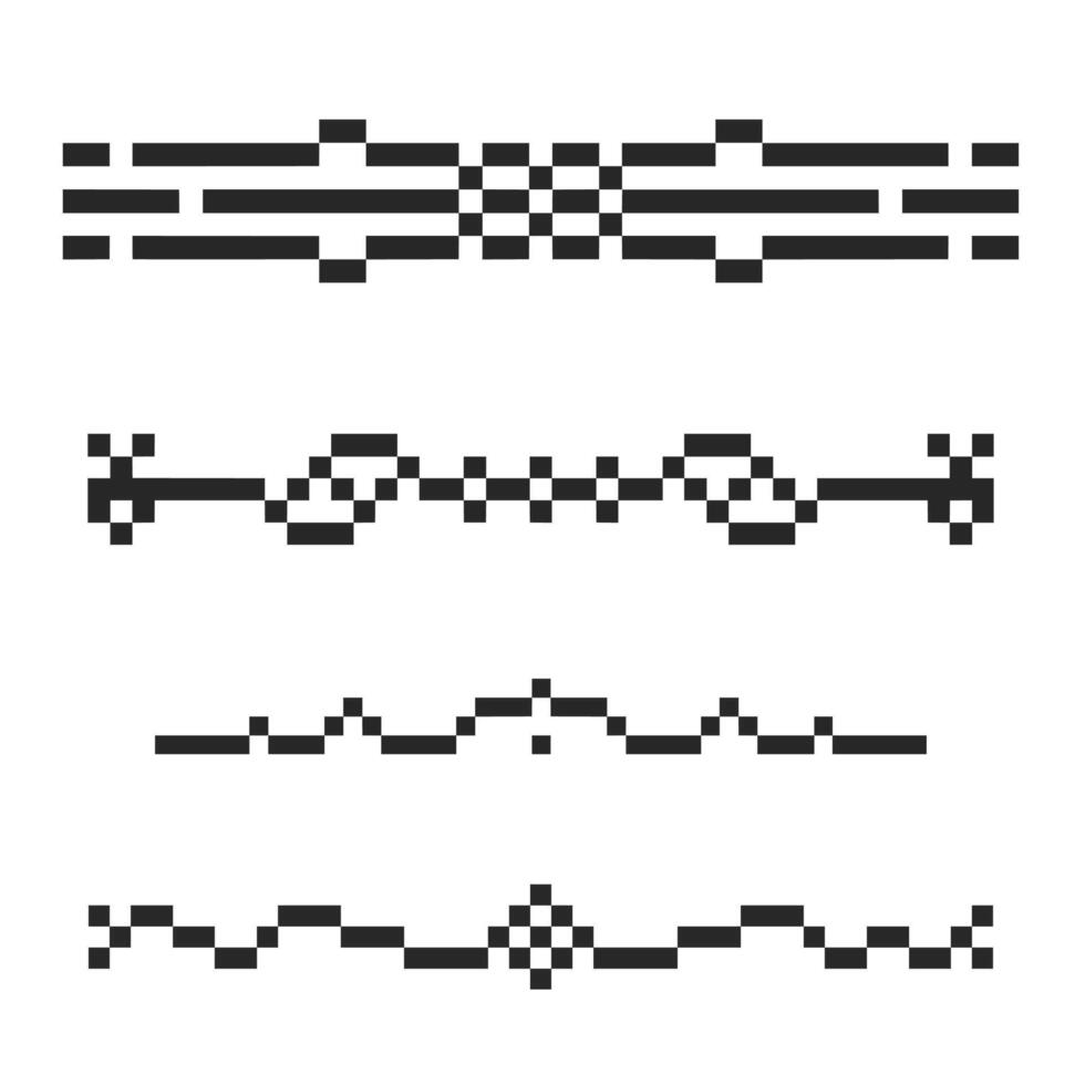 frame corners with pixel art twist bundle vector