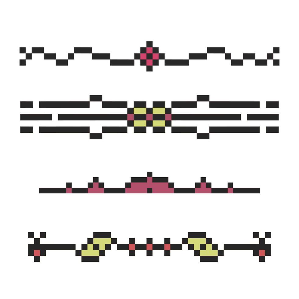 nostalgic 80s pixel border design vector