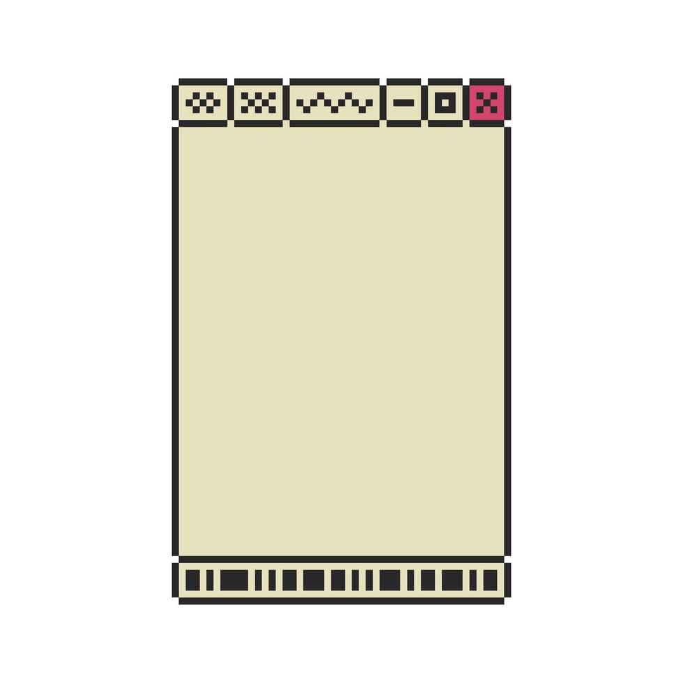 nostalgic pixel art frame design vector