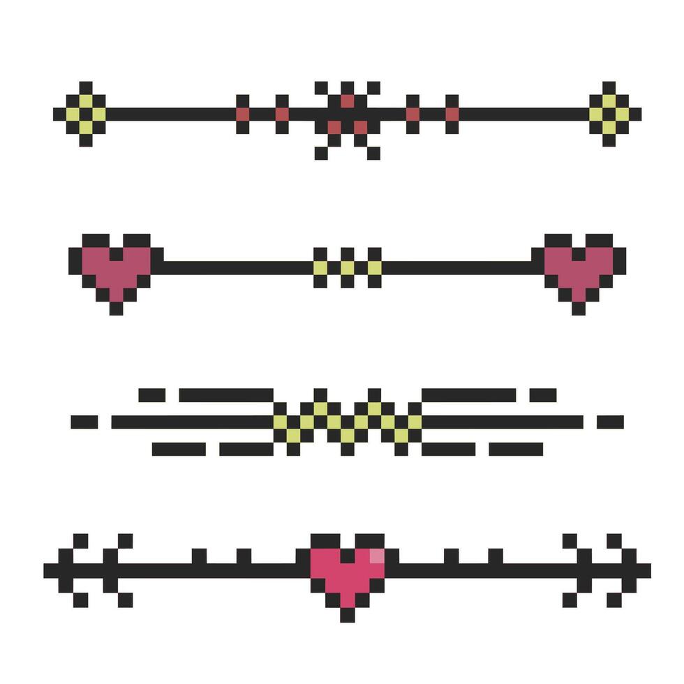 pixelated border in retro style vector