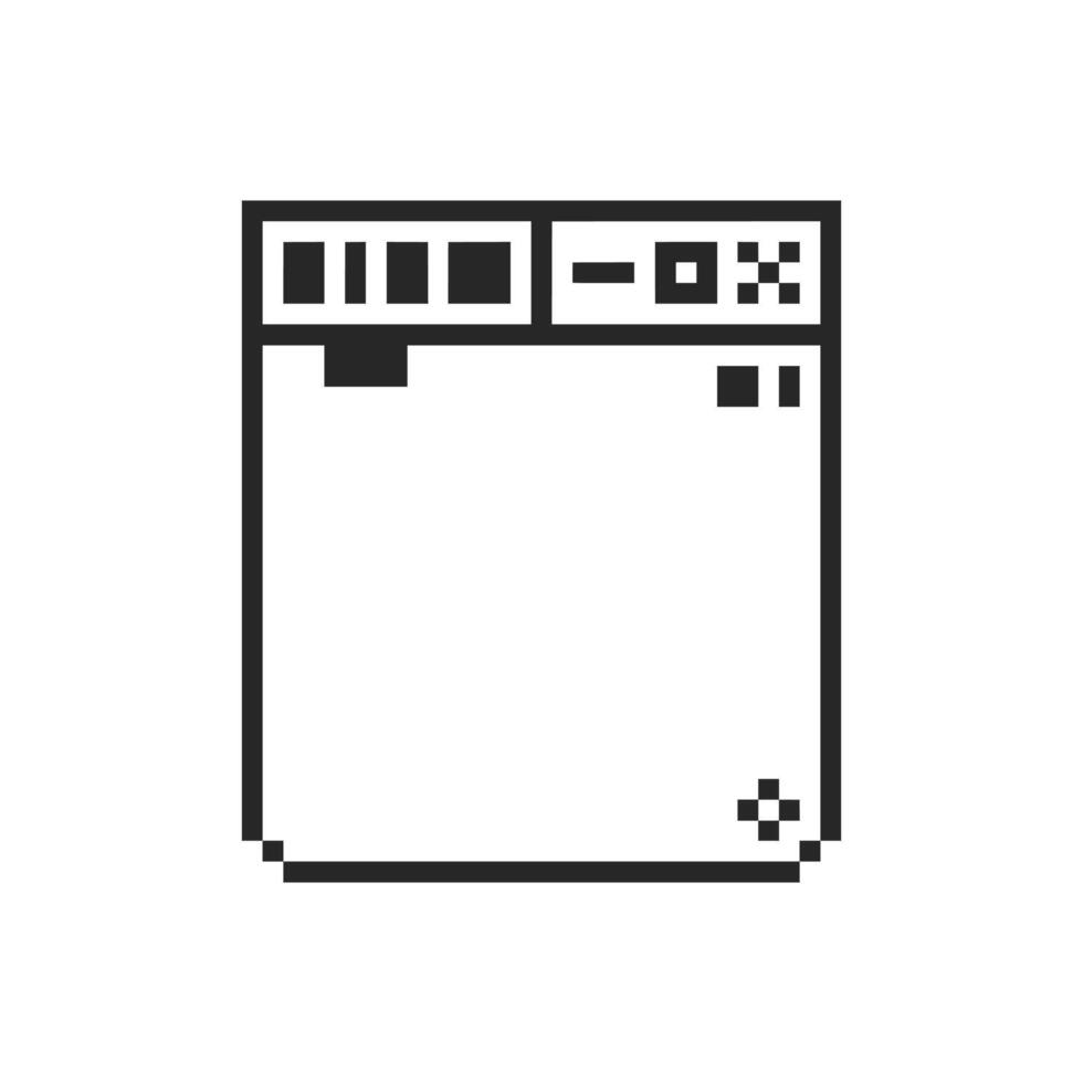 vintage frame corners in pixel art vector