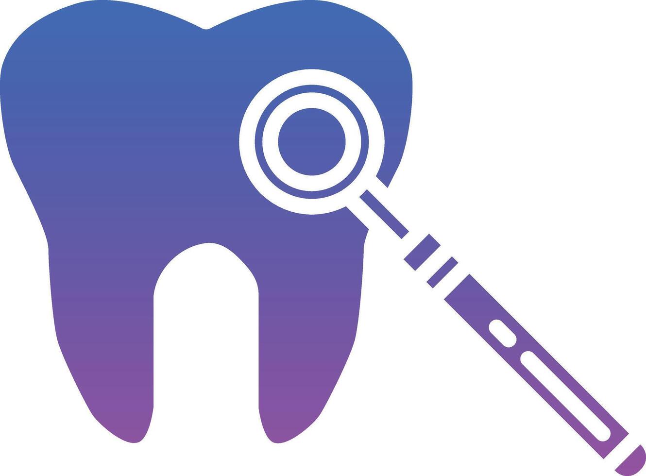 Mouth Mirror Illustration Icon vector