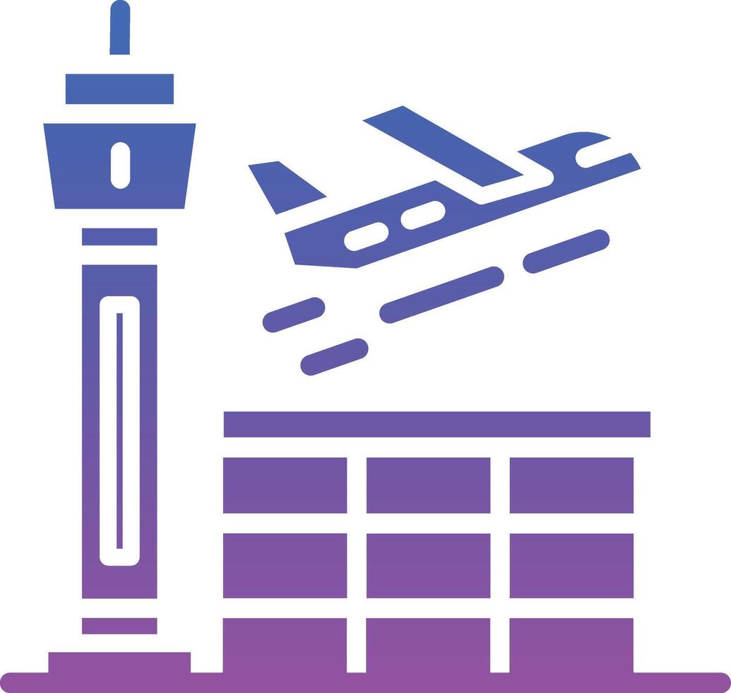Airport Illustration Icon vector