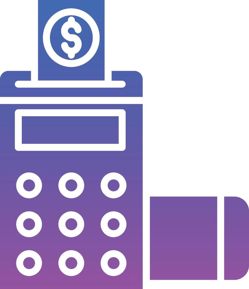 Pos Terminal Illustration Icon vector