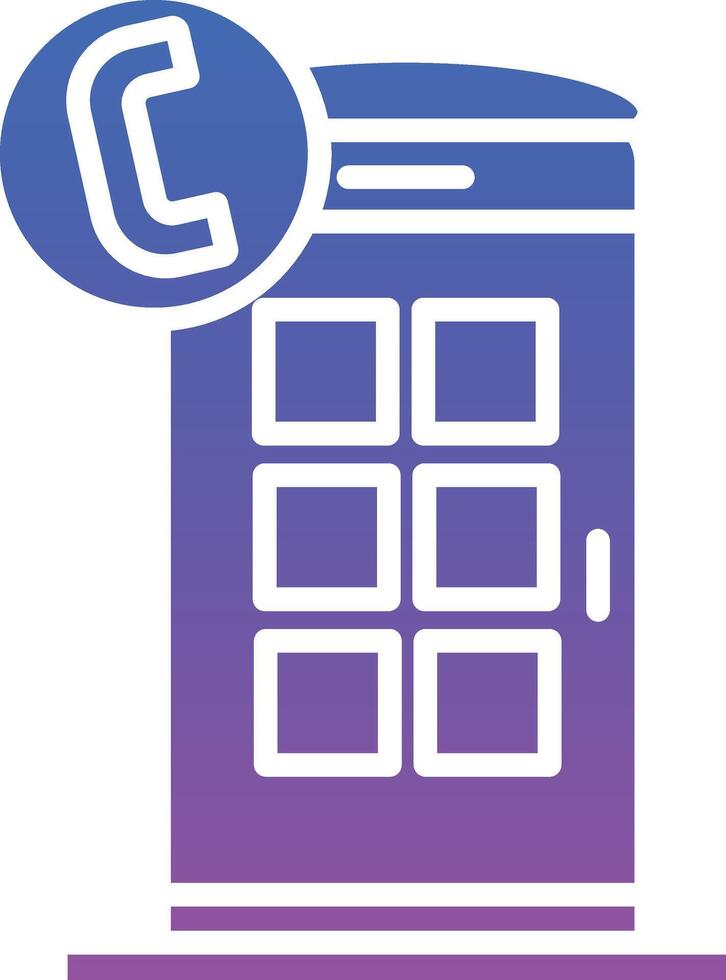 Phone Booth Illustration Icon vector