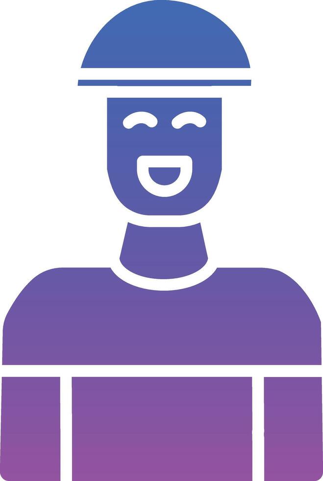 Smiling Man Illustration Icon vector