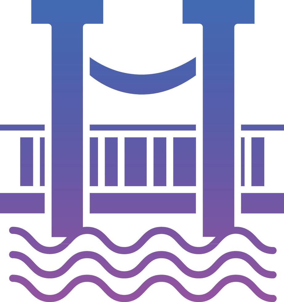 Bridge Illustration Icon vector