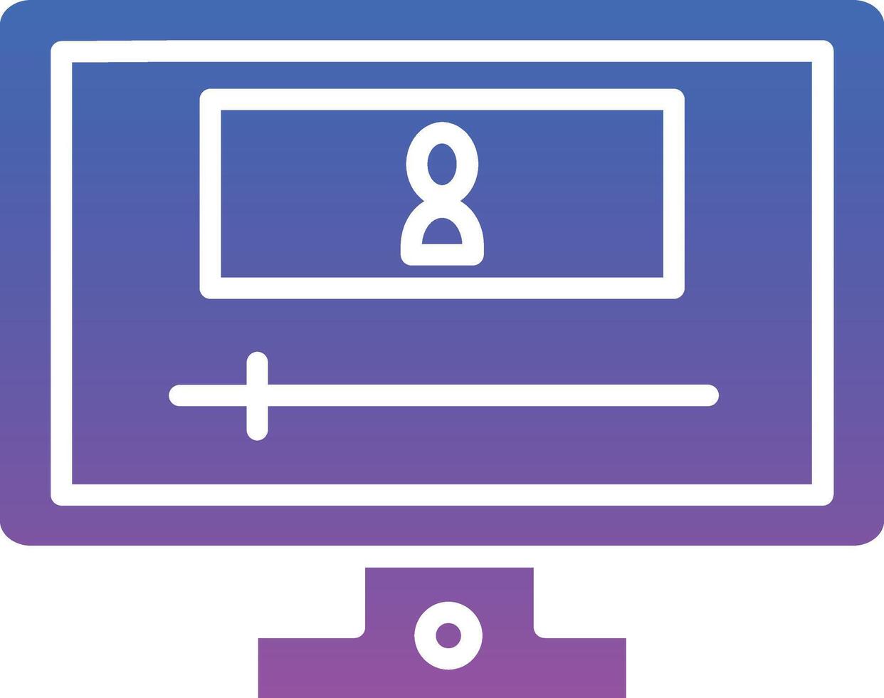 A computer monitor with a lock icon on it vector