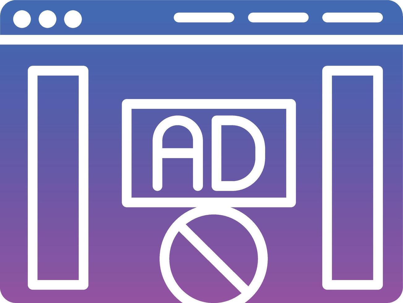An ad for an ad blocker vector