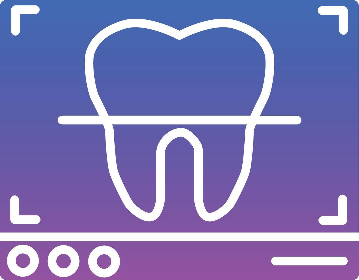 Tooth Xray Illustration Icon vector