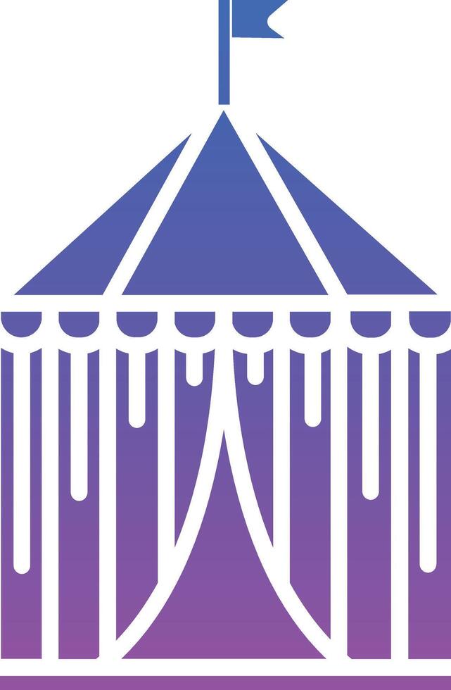 Circus Tent Illustration Icon vector