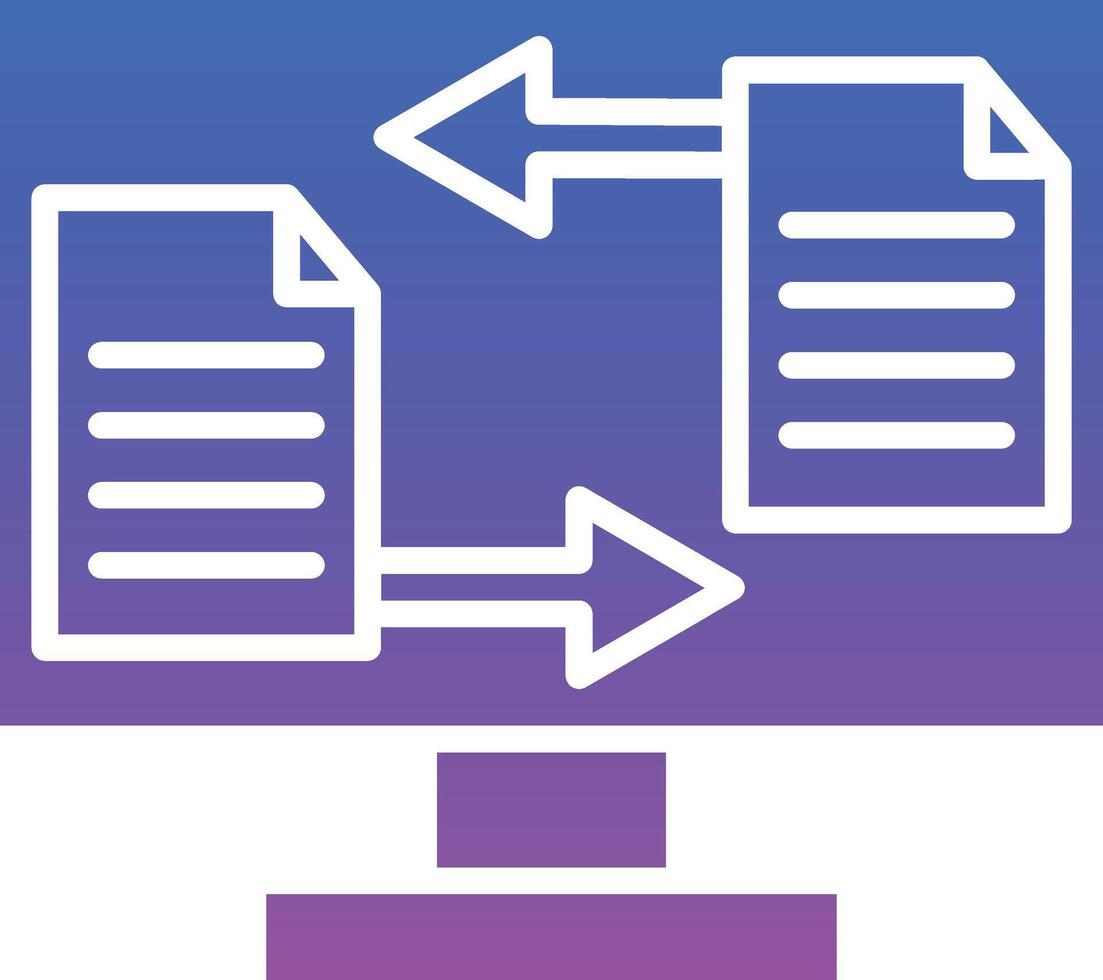 Online File Transfer Illustration Icon vector