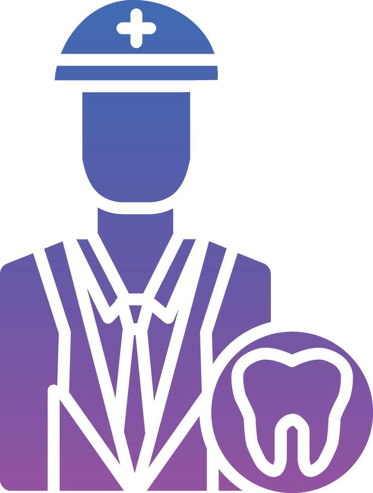 Male Dentist Illustration Icon vector