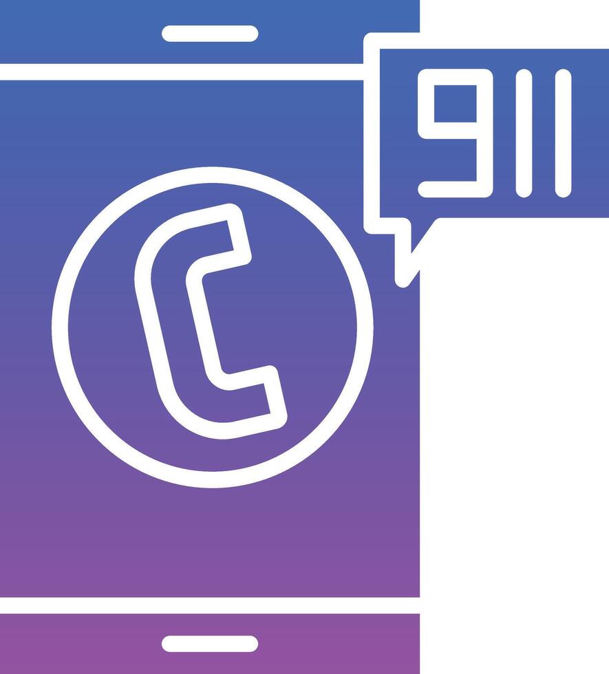 Call 911 Illustration Icon vector