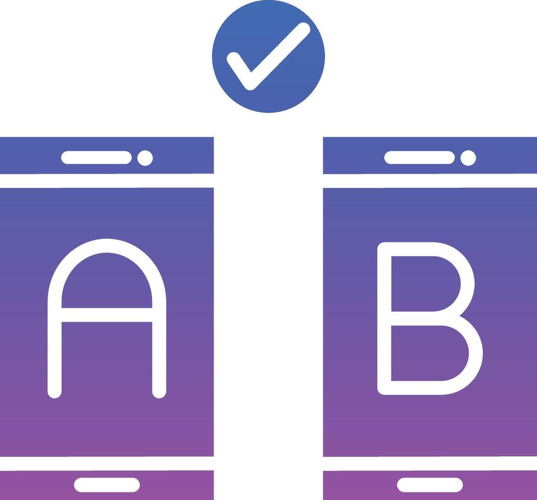 AB Testing Illustration Icon vector