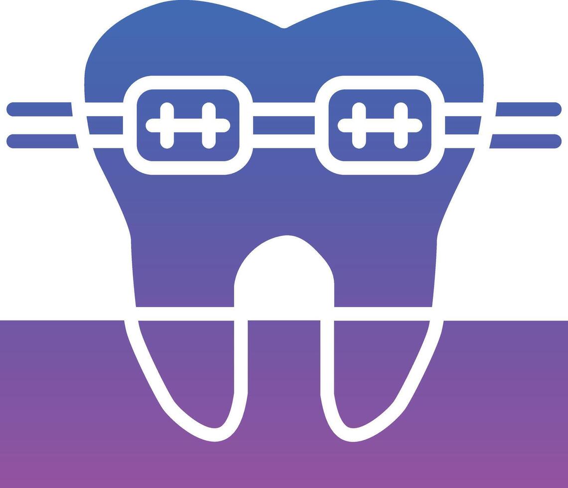 Tooth Braces Illustration Icon vector