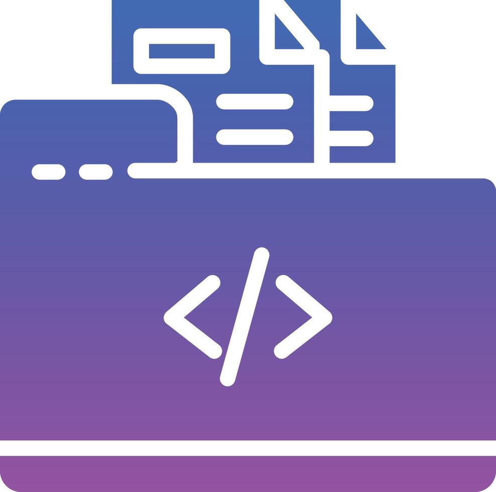 Coding Folder Illustration Icon vector