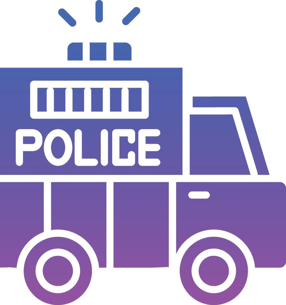 Police Van Illustration Icon vector