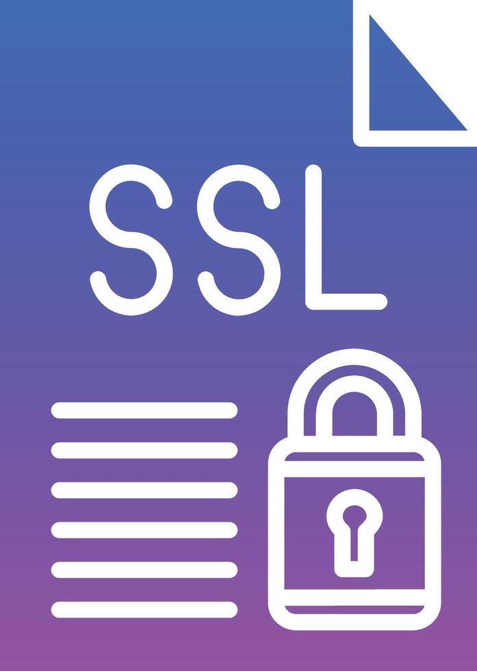 SSL File Illustration Icon vector