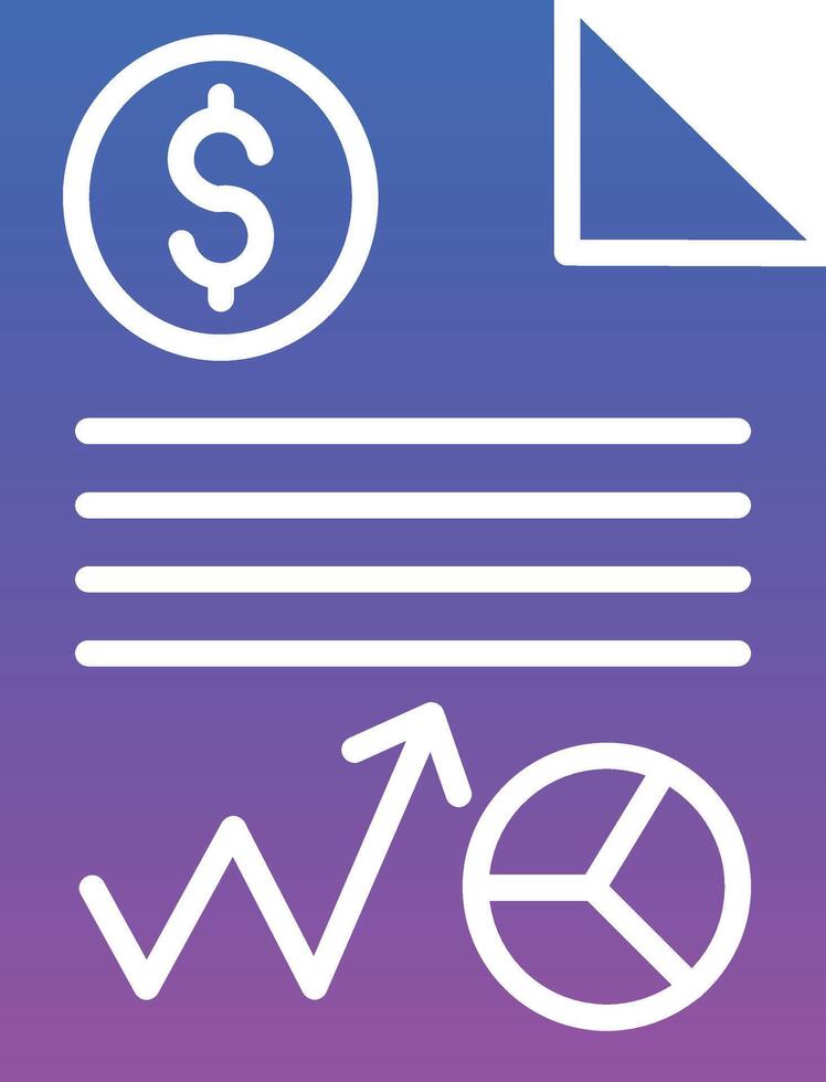 Stock Market Report Illustration Icon vector
