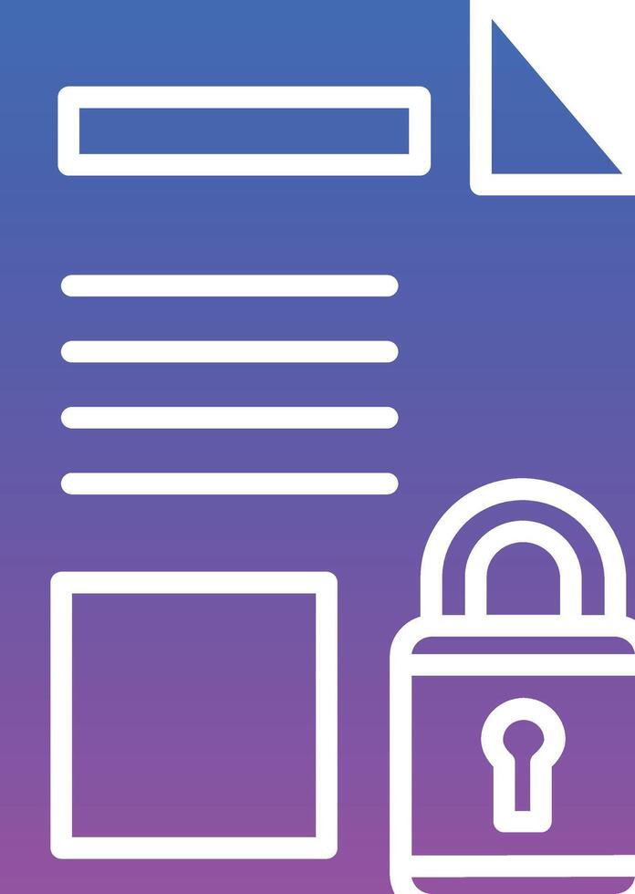 File Protection Illustration Icon vector
