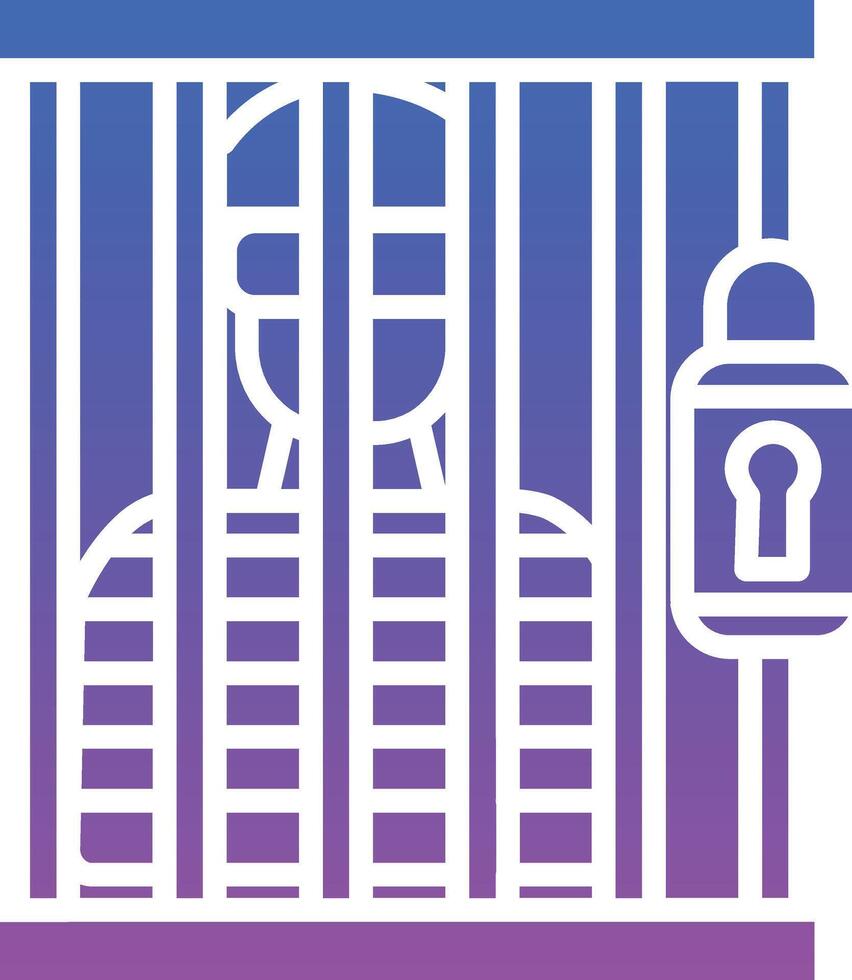 Prisioner Illustration Icon vector