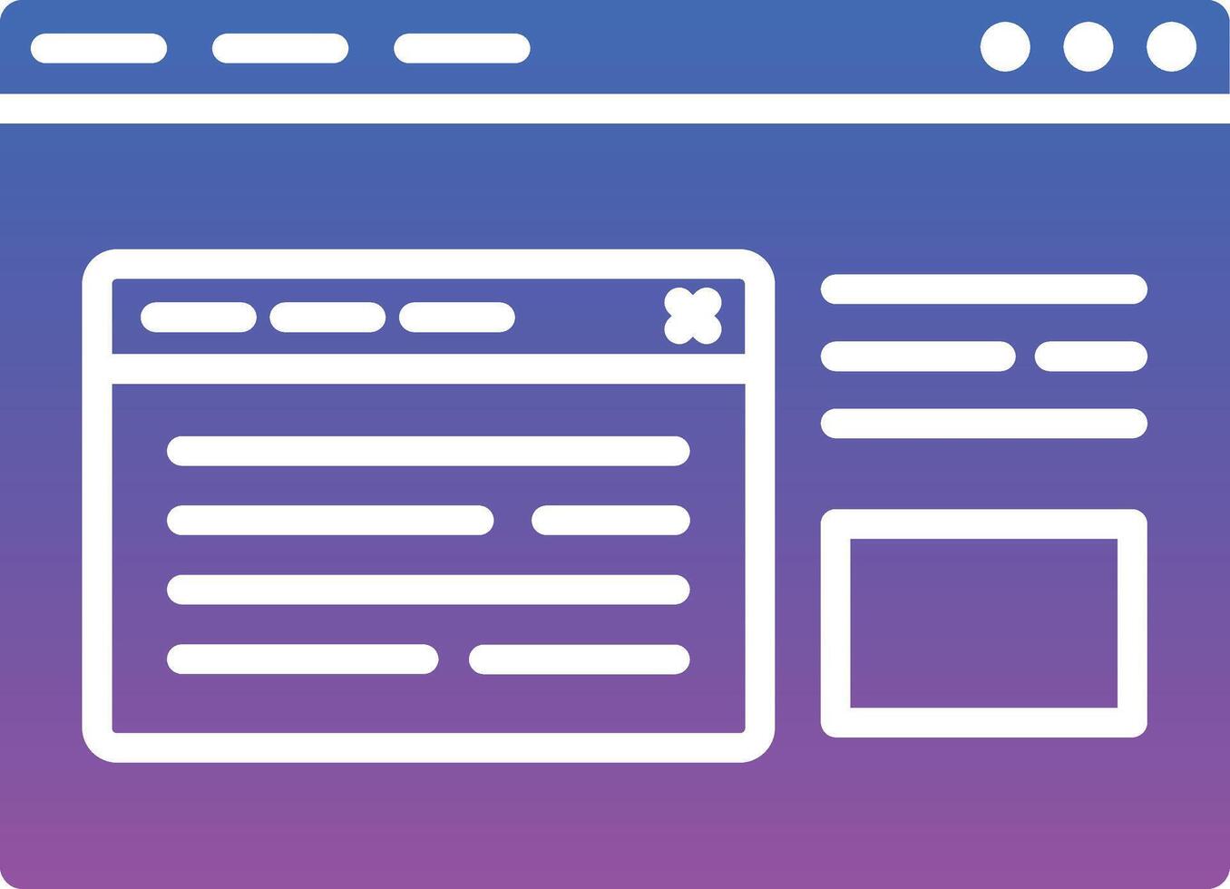 Browser Pop Up Illustration Icon vector