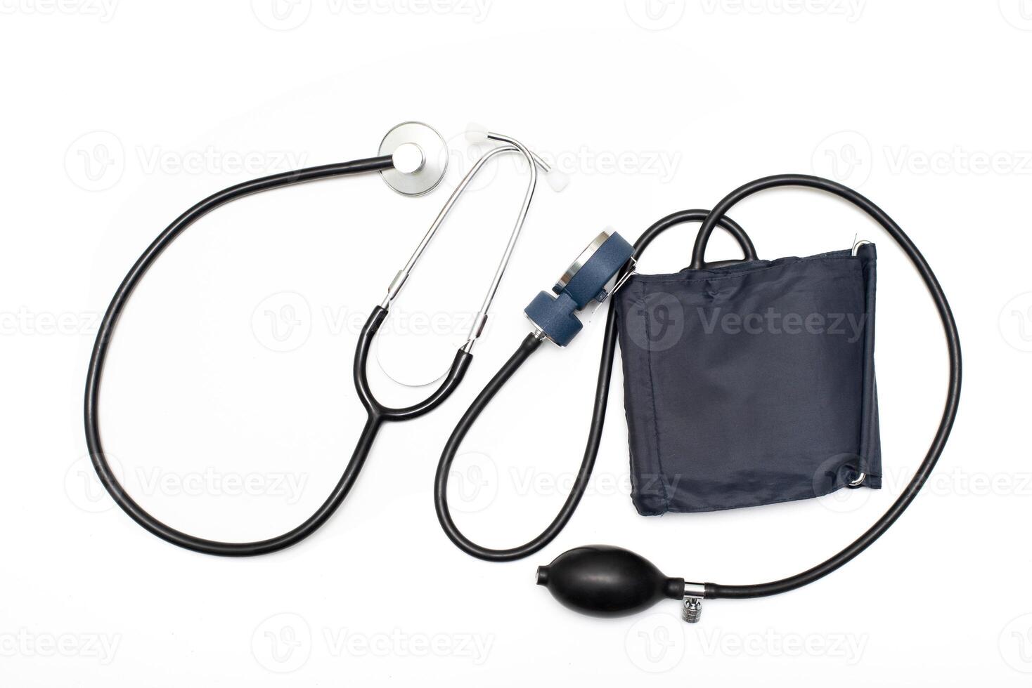 Tonometer. pressure measuring device on a white background. top view photo