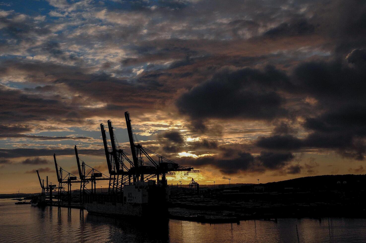 sundown in gothenburg sweden photo