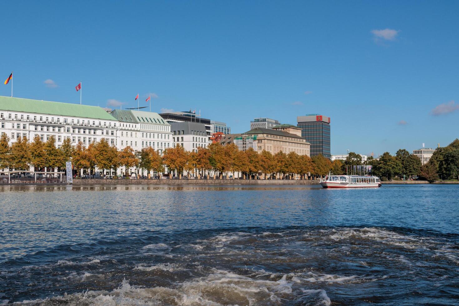 Hamburg at the alster river photo