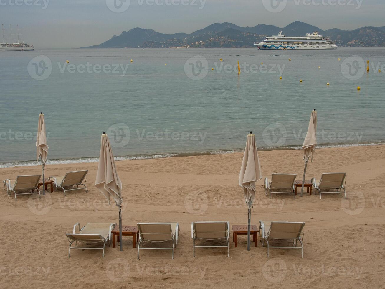 cannes beach in france photo
