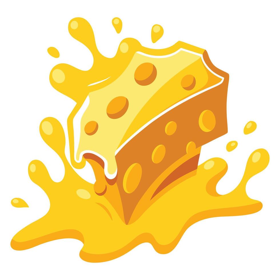 Creative Uses of Cheese Splash in Packaging. vector