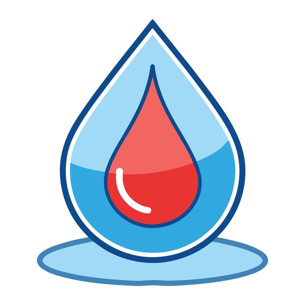 Blood drop icon illustration design vector