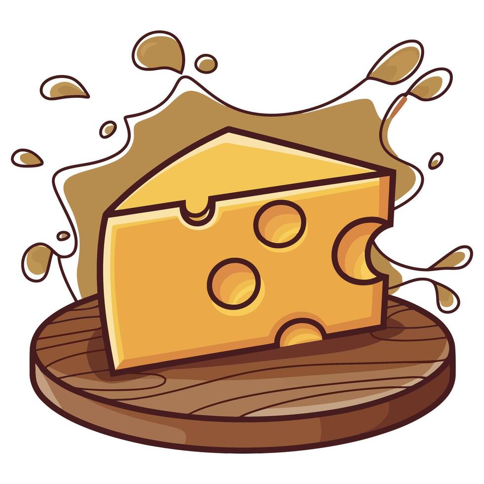 Cheese Splash Art for Bold Visuals. vector
