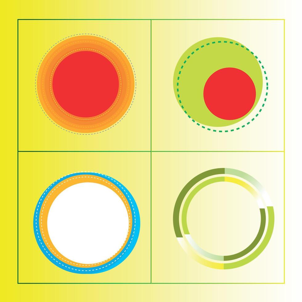 Round shape geometric circle design vector